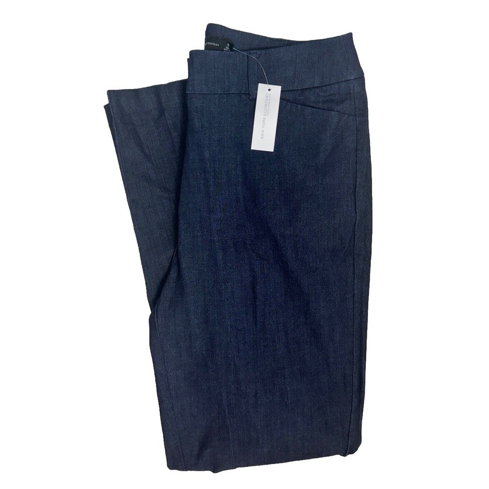 NWT NY&Co New York & Co Tall High Rise Slim Leg Capri Faux Denim Pants Sz 10‎ T